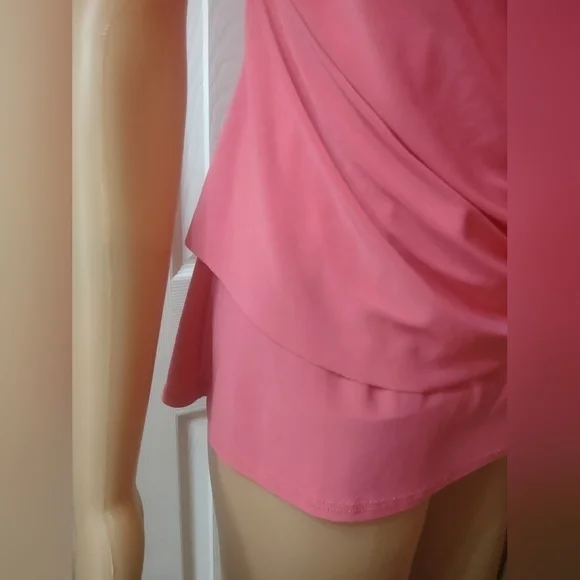 Ashley blue women's size medium pink blouse shirt top - Picture 5 of 7